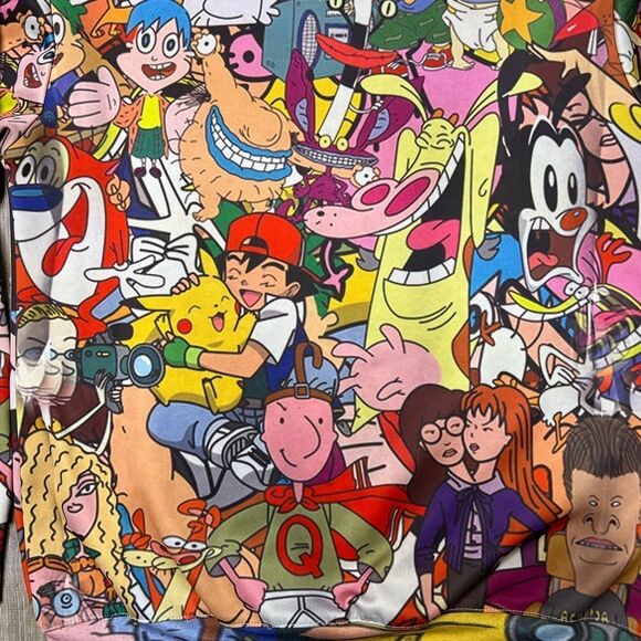 RARE Nickelodeon Cartoon Network Sweatshirt Adult Shirt TV Show Character Print - Picture 4 of 14